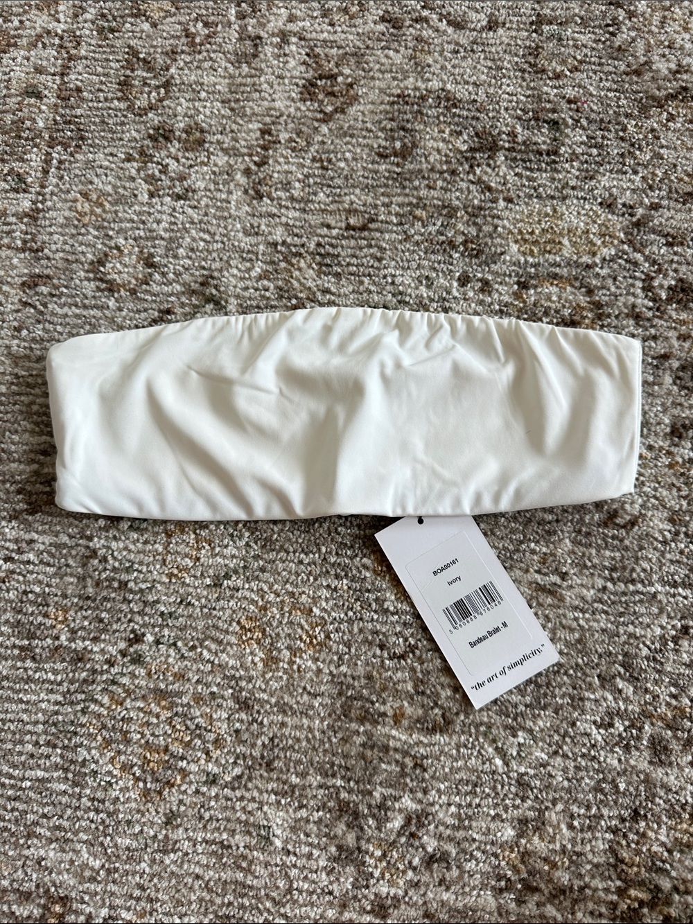 White Strapless Bandeau Top